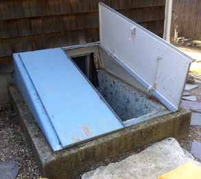 Before: Weathered Steel bulkhead